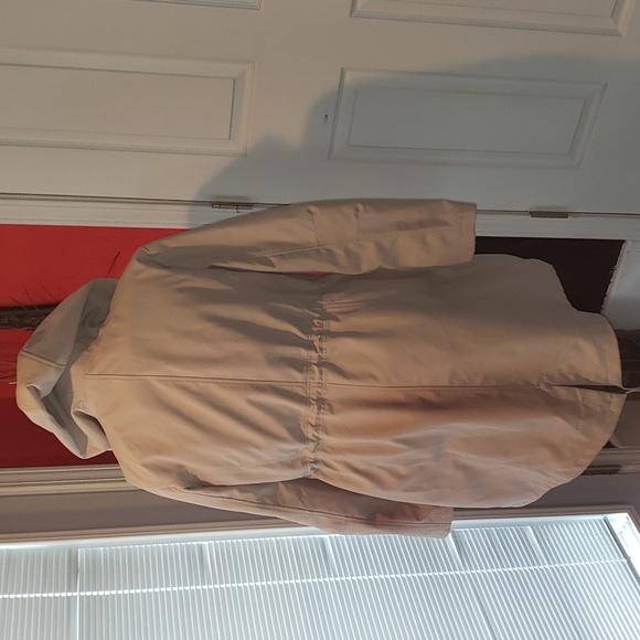 FF KENNETH COLE 2XL HOODED RAIN TRENCH COAT TAN WINDBREAKER - Picture 5 of 14